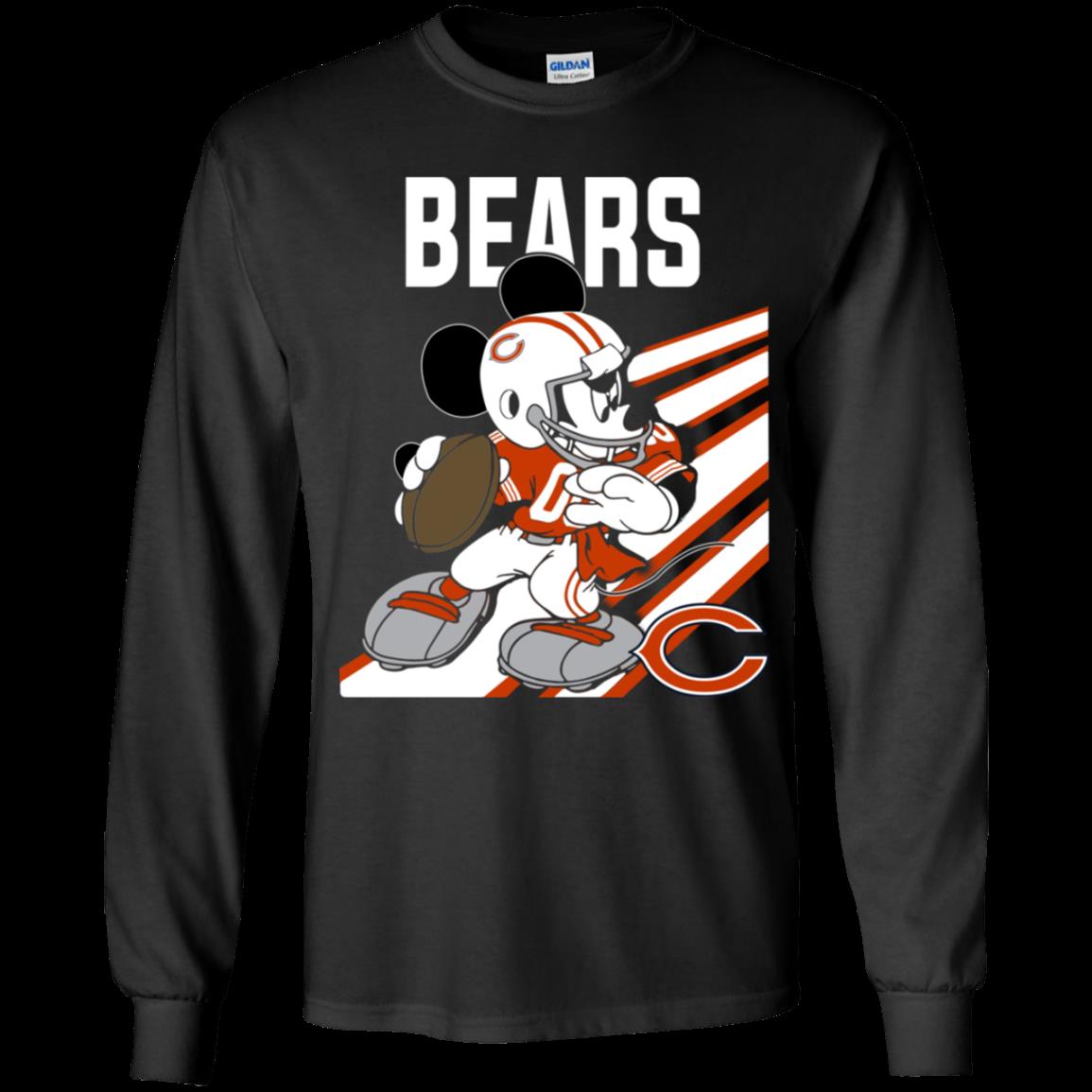 Chicago Bears Mickey Mouse Disney Nfl Shirt Youth Ls Shirt funny