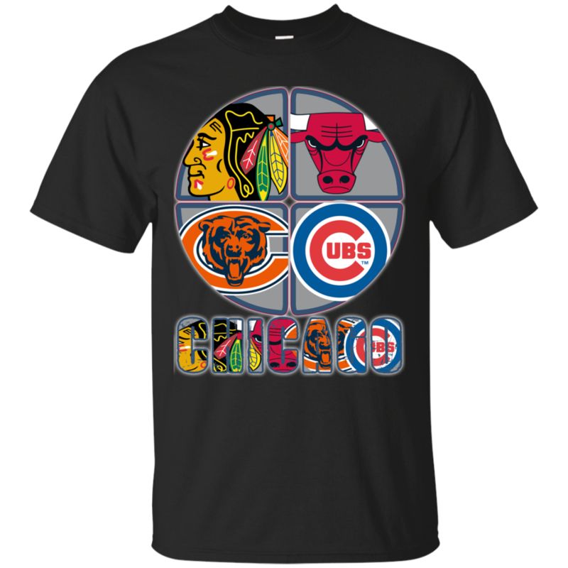 Chicago Cubs Bulls Bears Blackhawks Logo shirt, hoodie, sweater