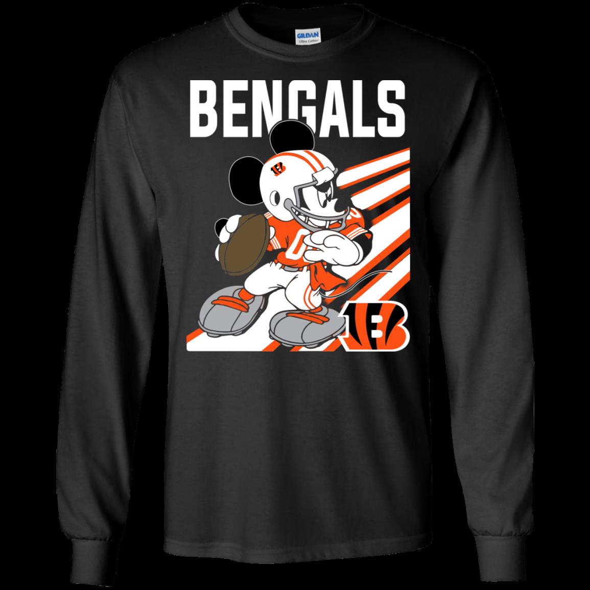 I Love The Bengals Mickey Mouse Cincinnati Bengals Sweatshirt 