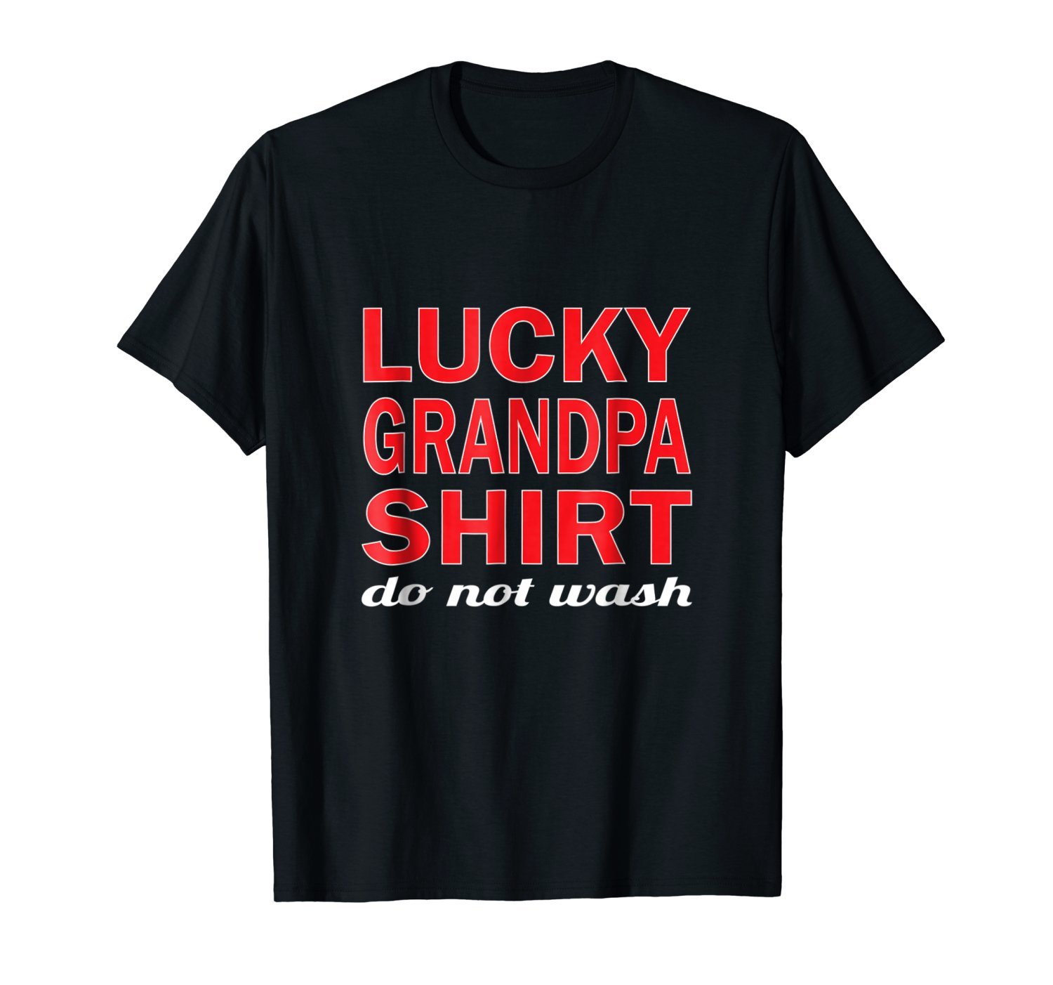 Funny Lucky Grandpa T-Shirt Daddy Papa Dad Father's Day Gift