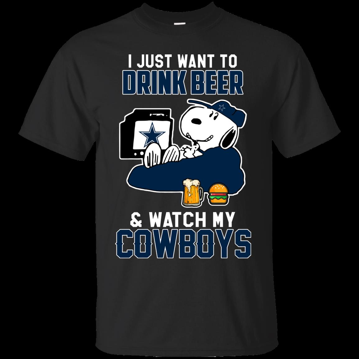 Dallas Cowboys Makes Me Drink Snoopy And Woodstock T-Shirt - T