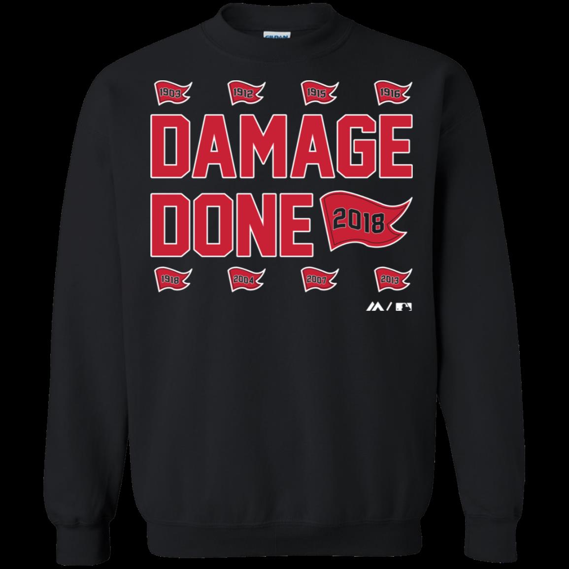 Mfamilygift Damage Done Boston Red Sox Championship Shirt Sweatshirt Funny Shirts, Gift Shirts, Tshirt, Hoodie, Sweatshirt , Long Sleeve, Youth, Graphic Tee