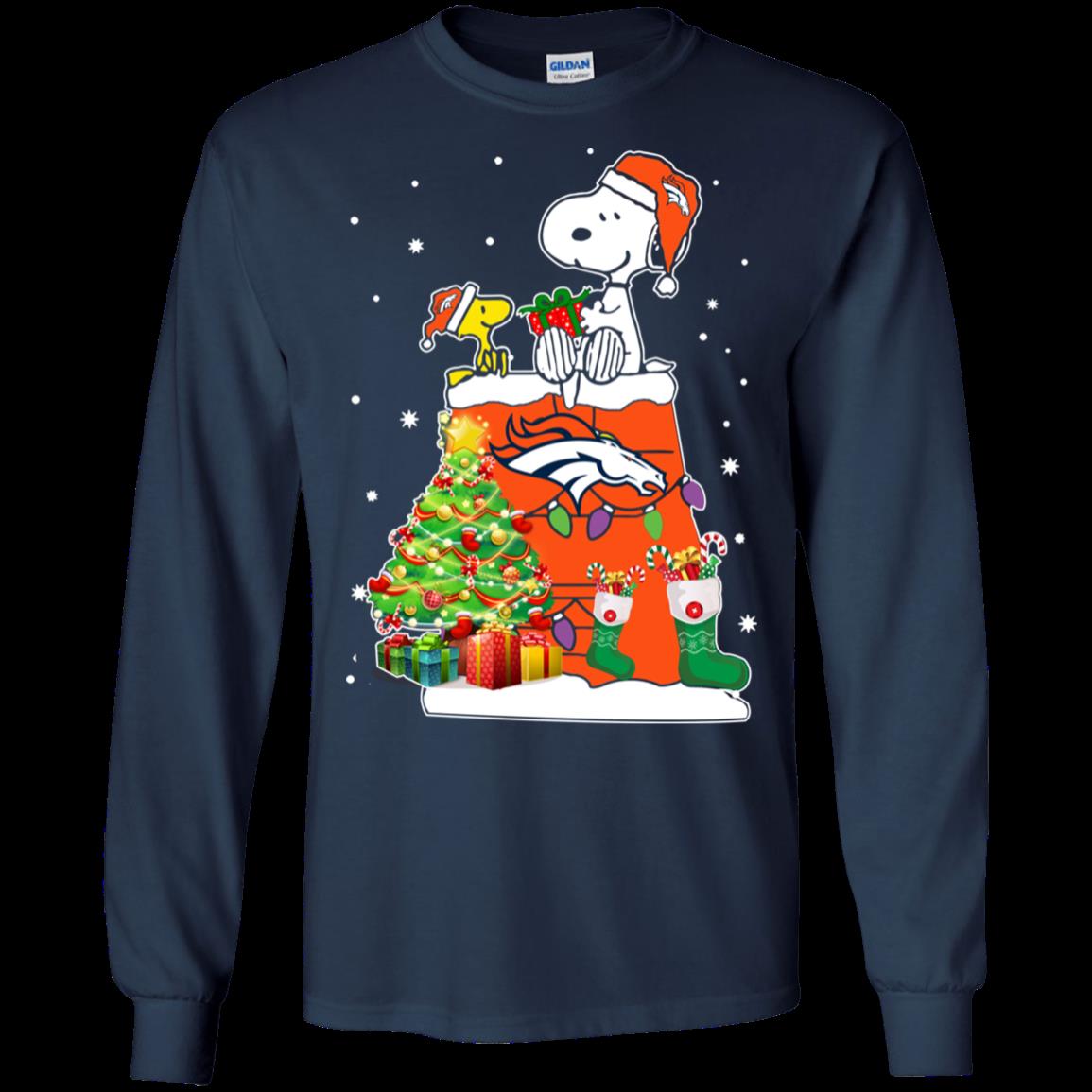 Denver Broncos Snoopy & Woodstock Christmas Shirt Ultra Cotton Shirt 1