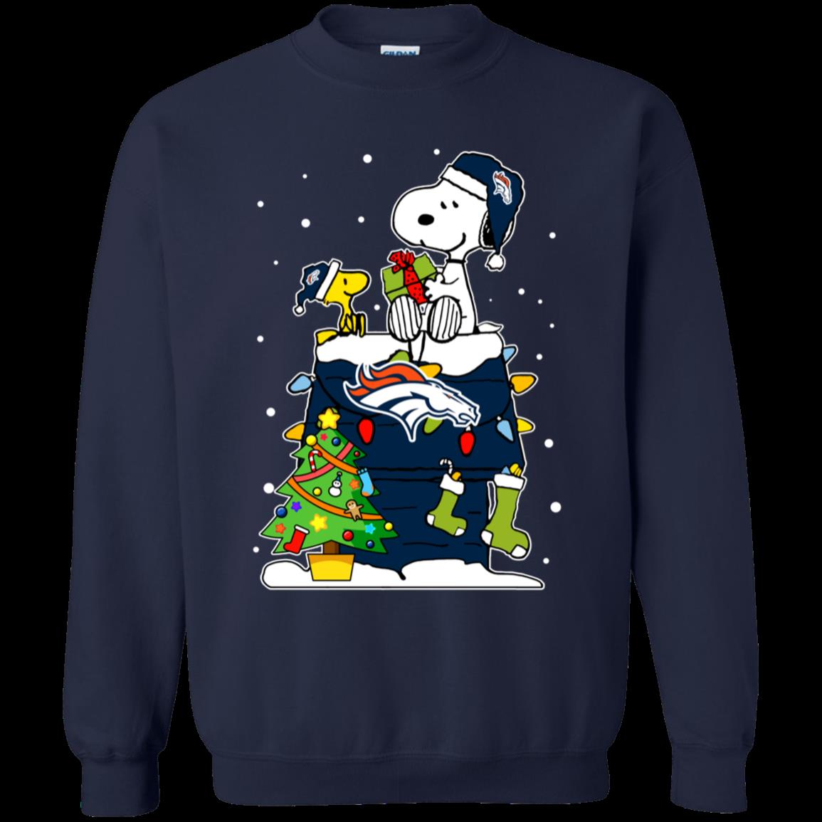Denver Broncos Ugly Christmas Sweaters Snoopy T Shirt Hoodies Sweatshirt 1