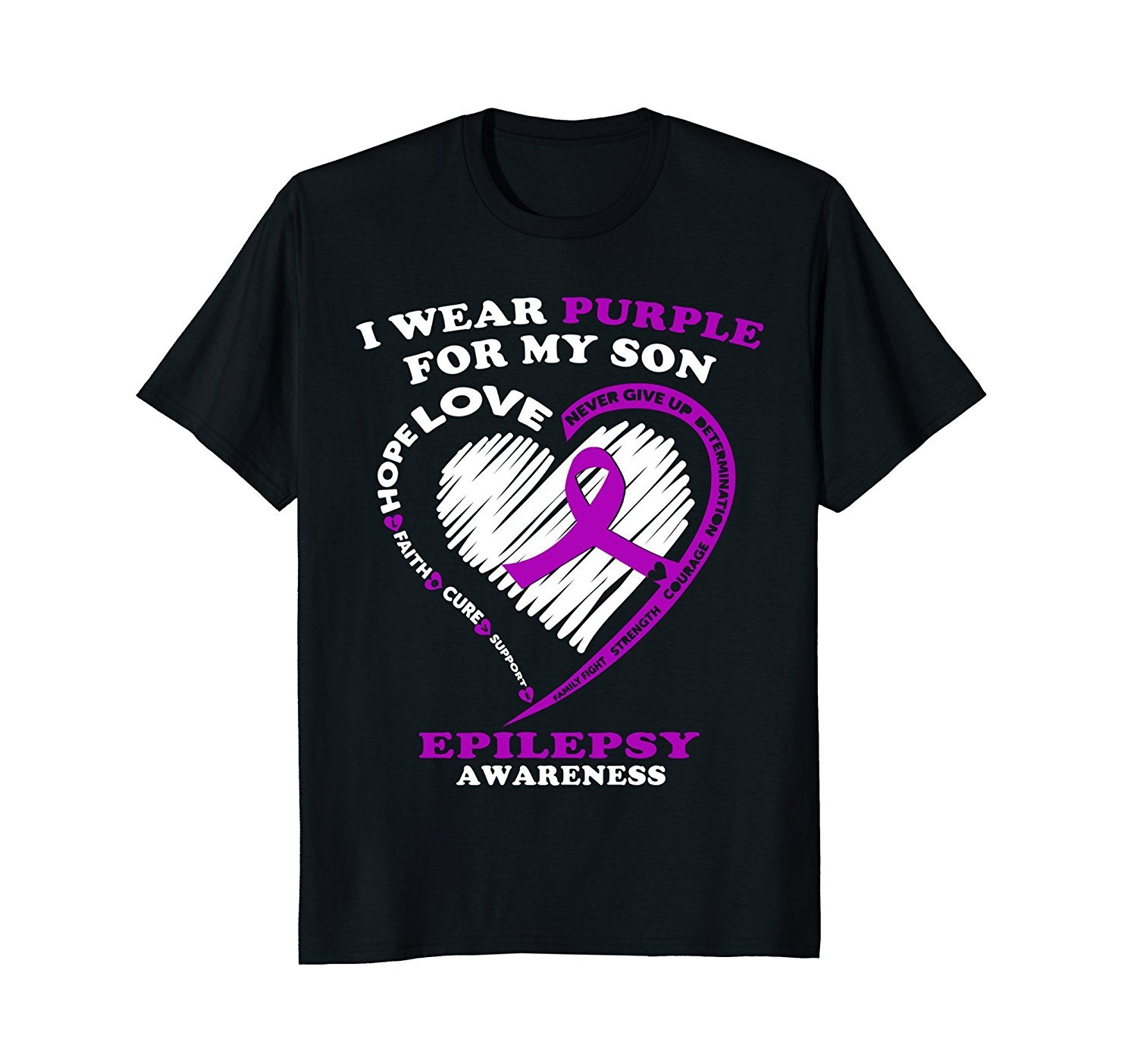 Epilepsy Awareness Shirt ' I Wear Purple For My Son