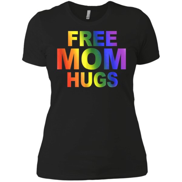 Free Mom Hugs Shirt Rainbow Gay Pride Ladies? Boyfriend Shirt
