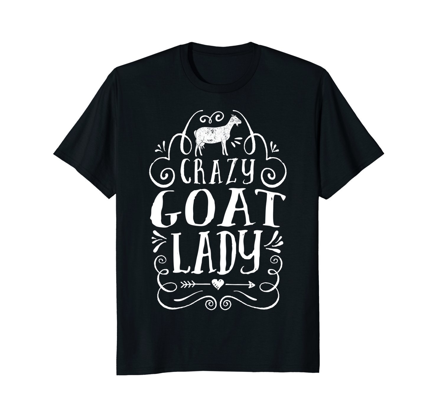 Crazy Goat Lady T Shirt Funny Goats Lovers Farm Farmer Gifts