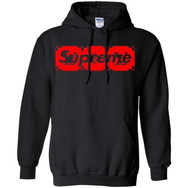 red supreme hoodie louis vuittons
