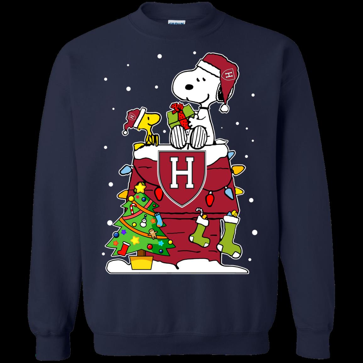 Harvard Crimson Ugly Christmas Sweaters Snoopy T Shirt Hoodies Sweatshirt 1