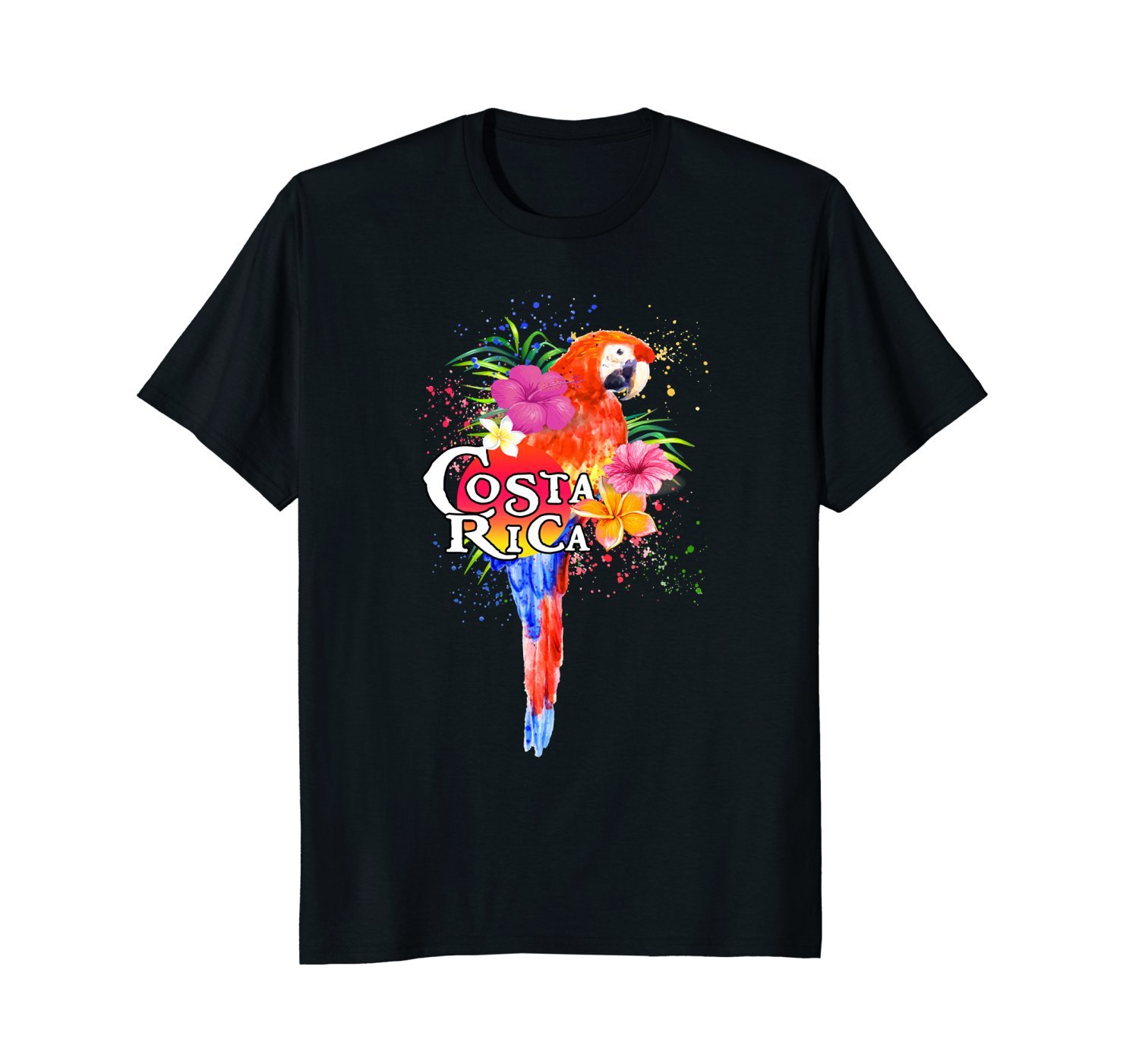 Costa Rica T-Shirt Tropical Parrot Colorful