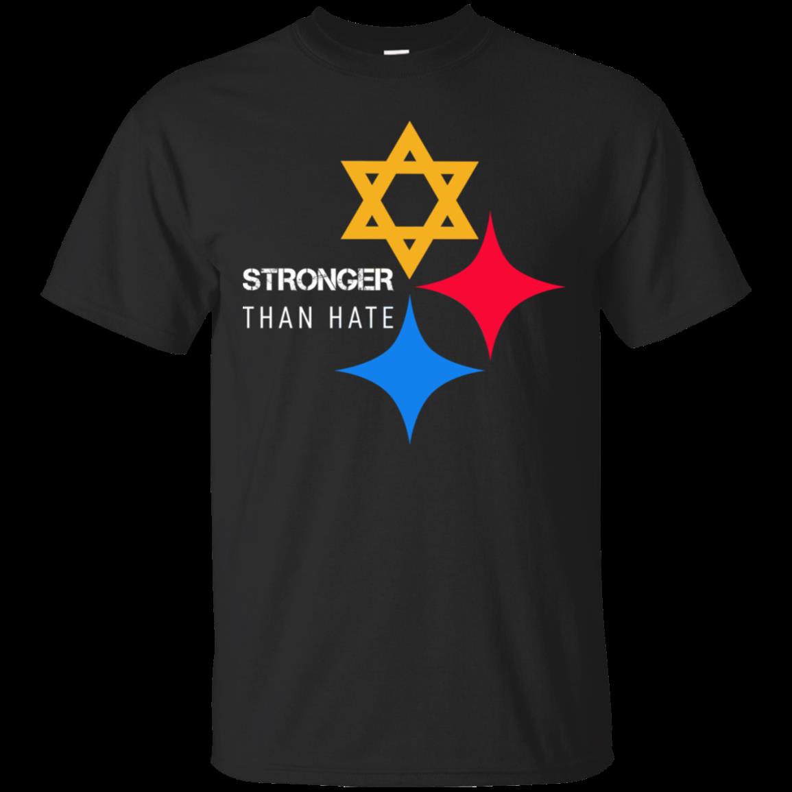 pittsburgh steelers shirt mens large stronger than hate black tee