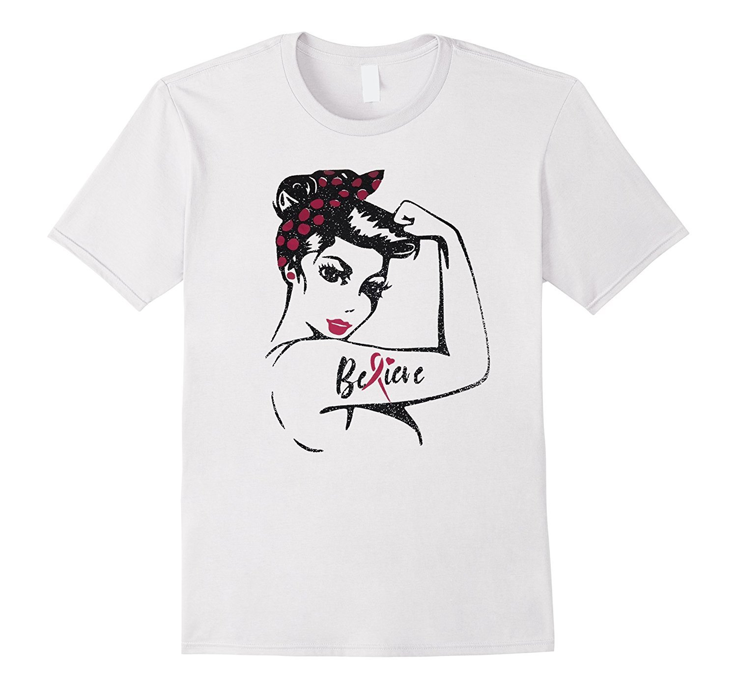 We Can Cure It ' Rosie the Riveter ' Breast Cancer T-Shirt