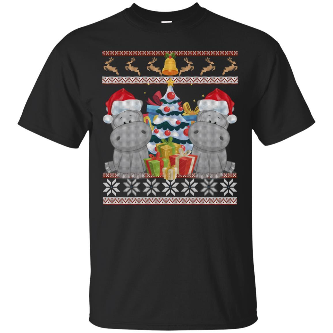 Hippo Christmas Santa Shirt