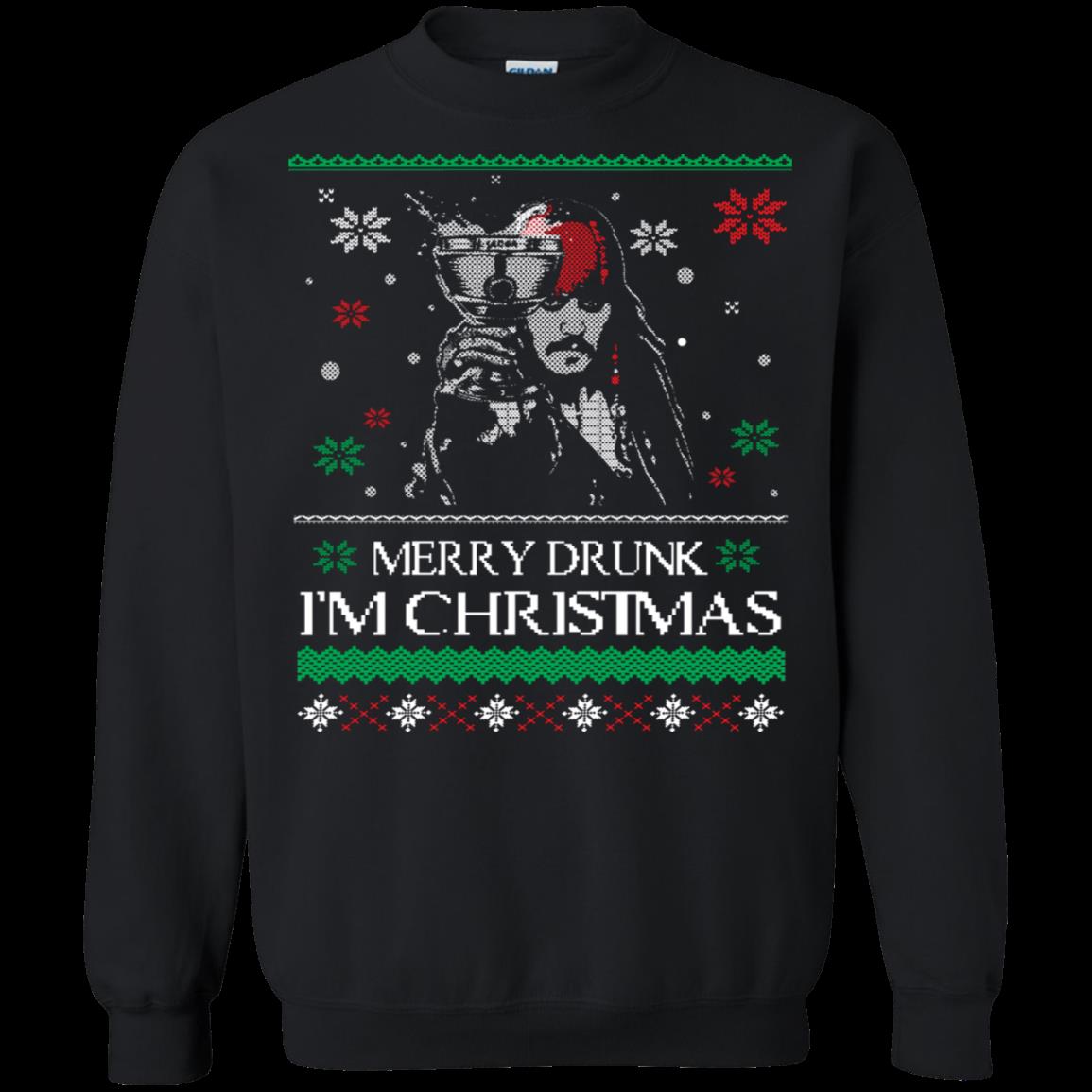 Hoodies Sweatshirts Pirates Of The Caribbean Merry Drunk I'm Christmas Christmas Ugly Sweater