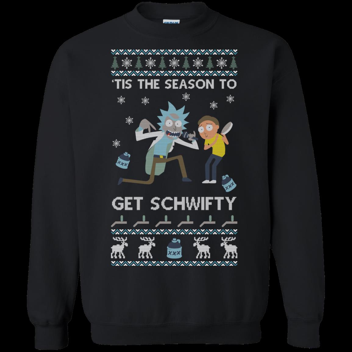 Hoodies Sweatshirts Rick And Morty The Season To Get Schwifty Christmas Ugly Sweater