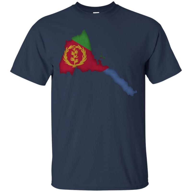 Eritrea Flag Eritrean Map Outline Short-sleeve T-shirt funny shirts ...