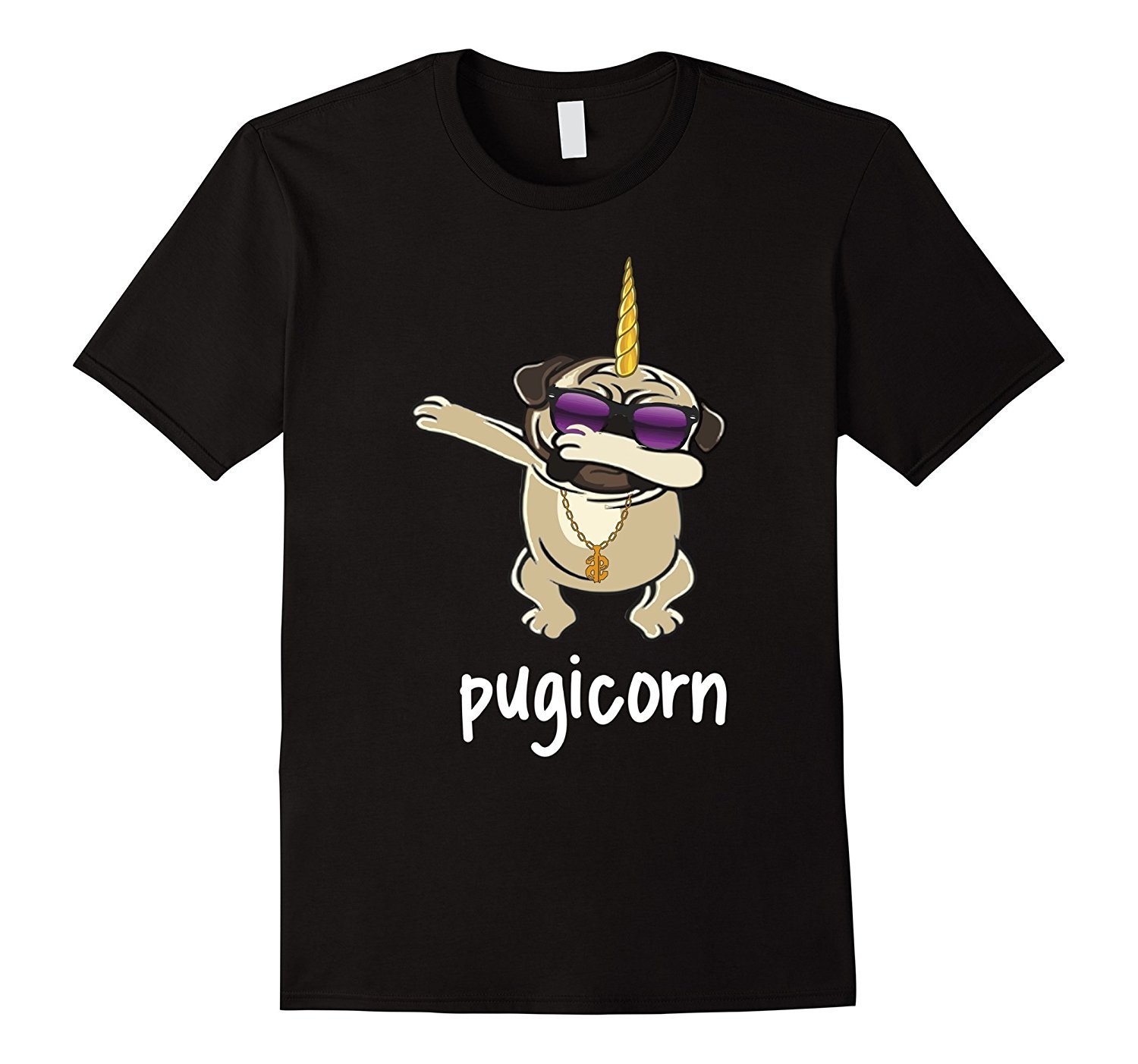 Pugicorn Dabbing Dance Funny Novelty Tshirt