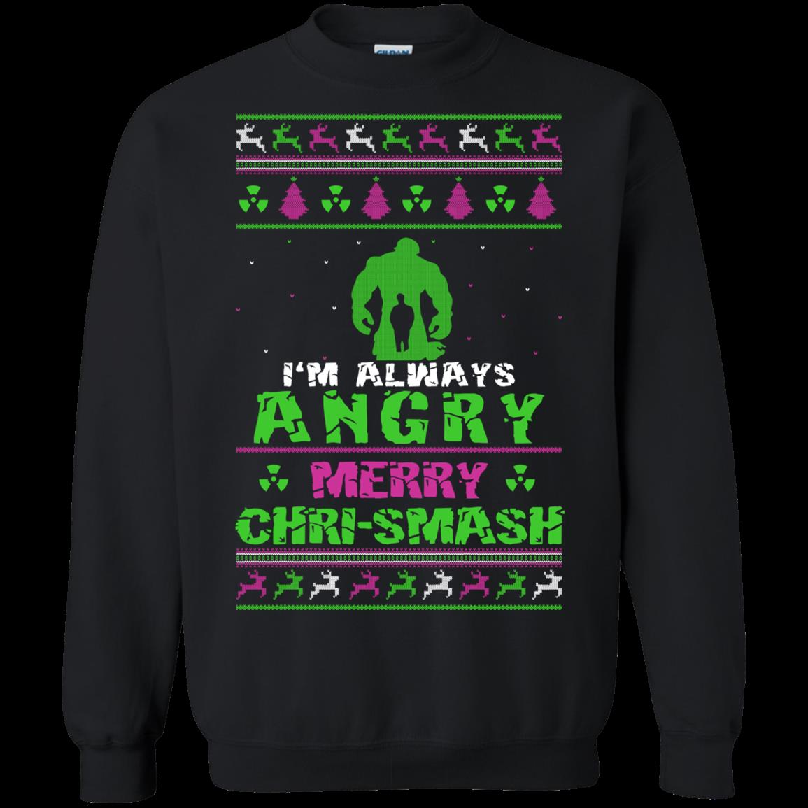 Hulk Ugly Christmas Sweater Shirts Merry Chri-smash