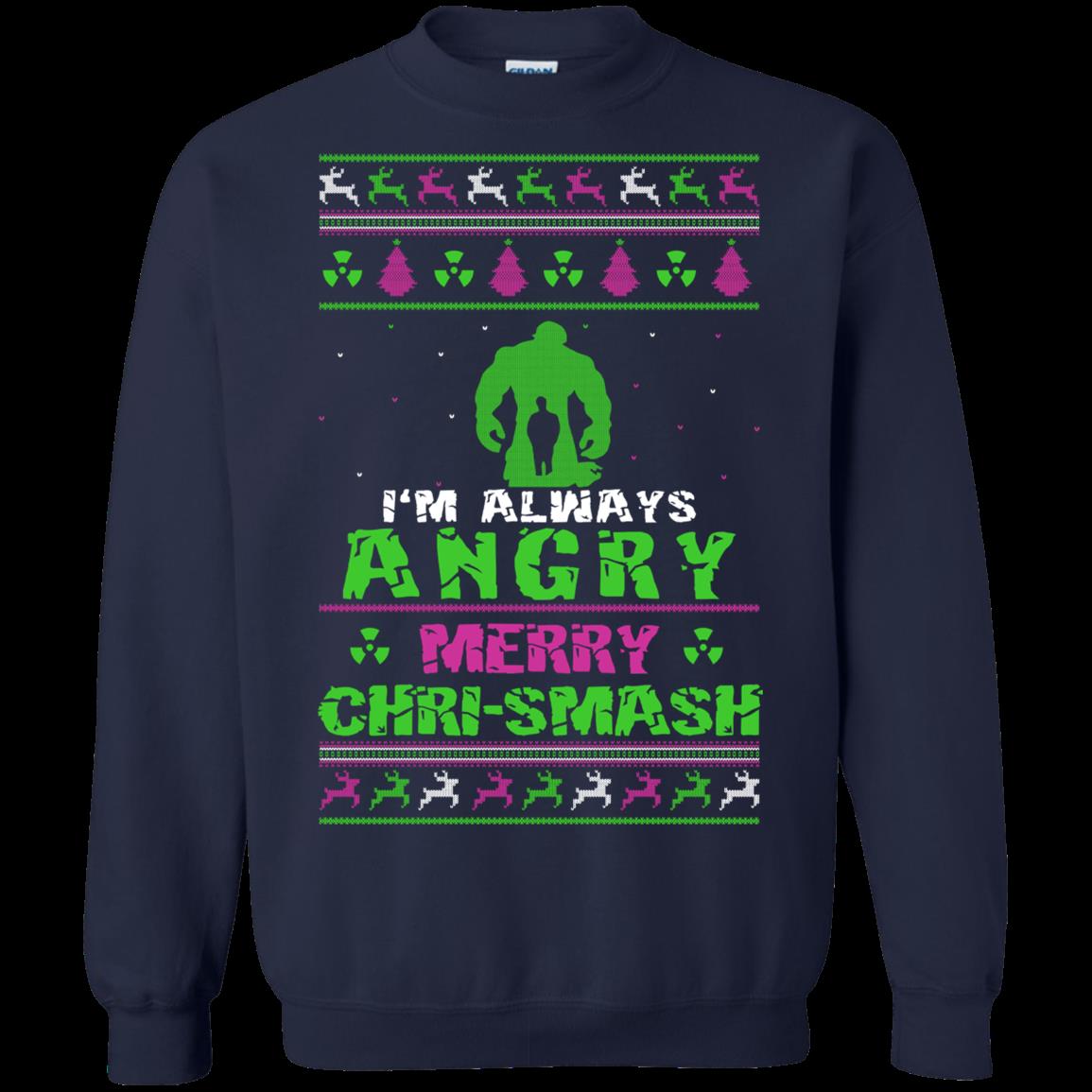 Hulk Ugly Christmas Sweater Shirts Merry Chri-smash 1