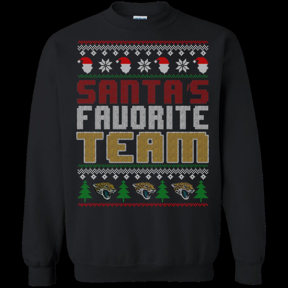 Jacksonville Jaguars Ugly Christmas Sweater Santa Favorite Team