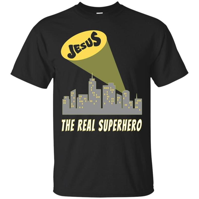 Jesus The Real Superhero Bat Signal Tshirt T-shirt