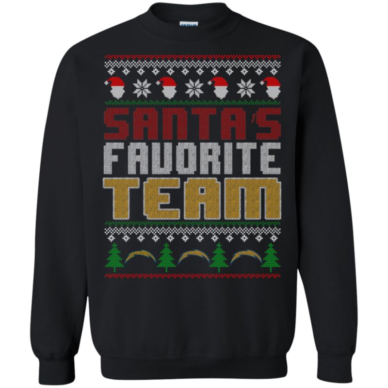 Los Angeles Chargers Ugly Christmas Sweater Santa Favorite Team