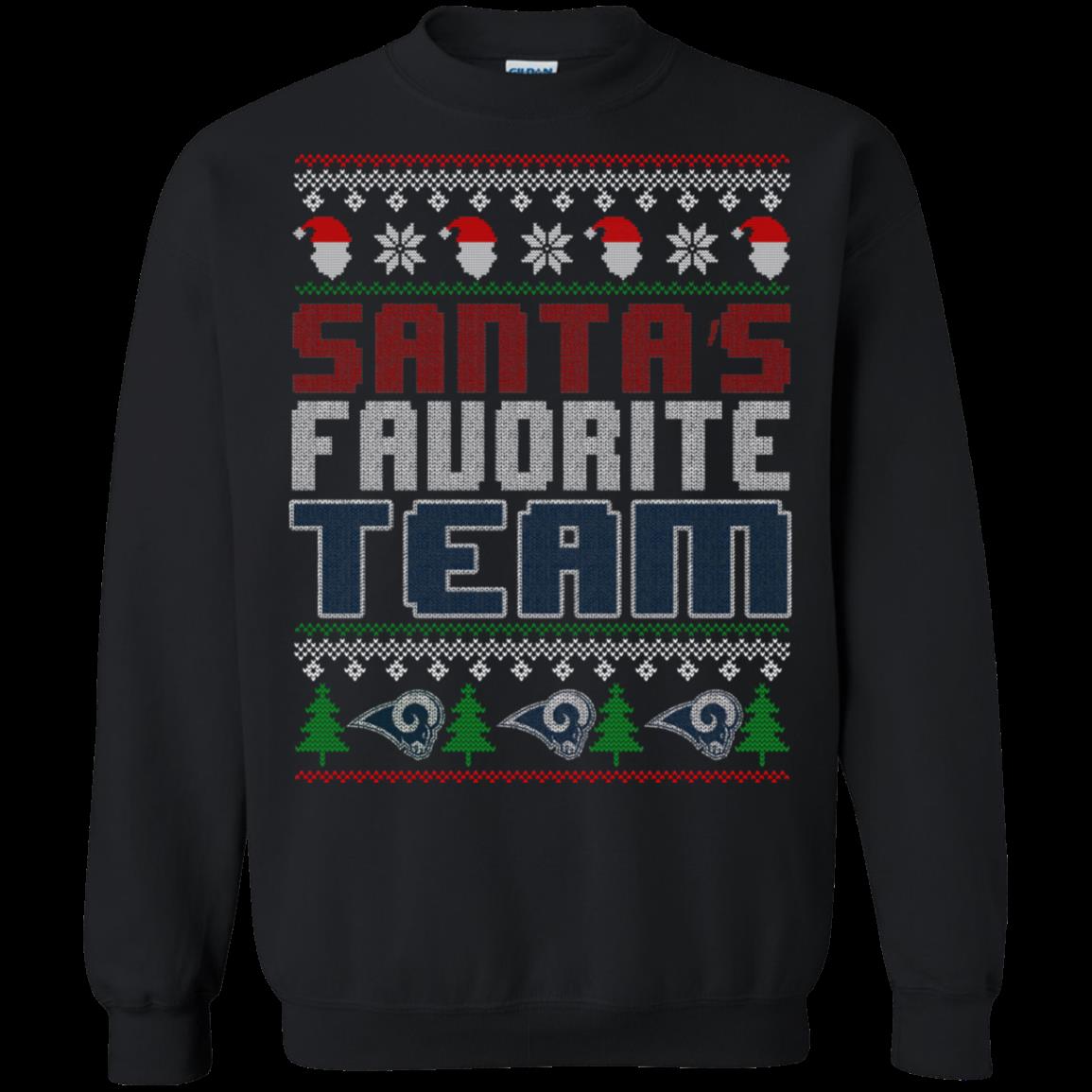 Los Angeles Rams Ugly Christmas Sweater Santa Favorite Team