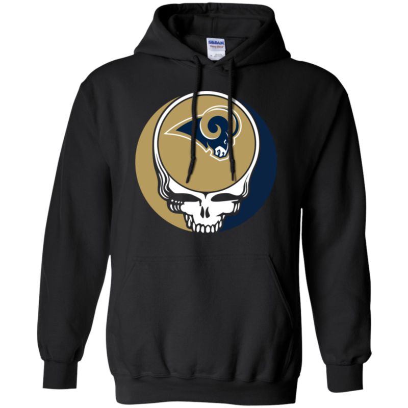 Gildan Los Angeles Rams Pullover Hoodie Sport Grey S