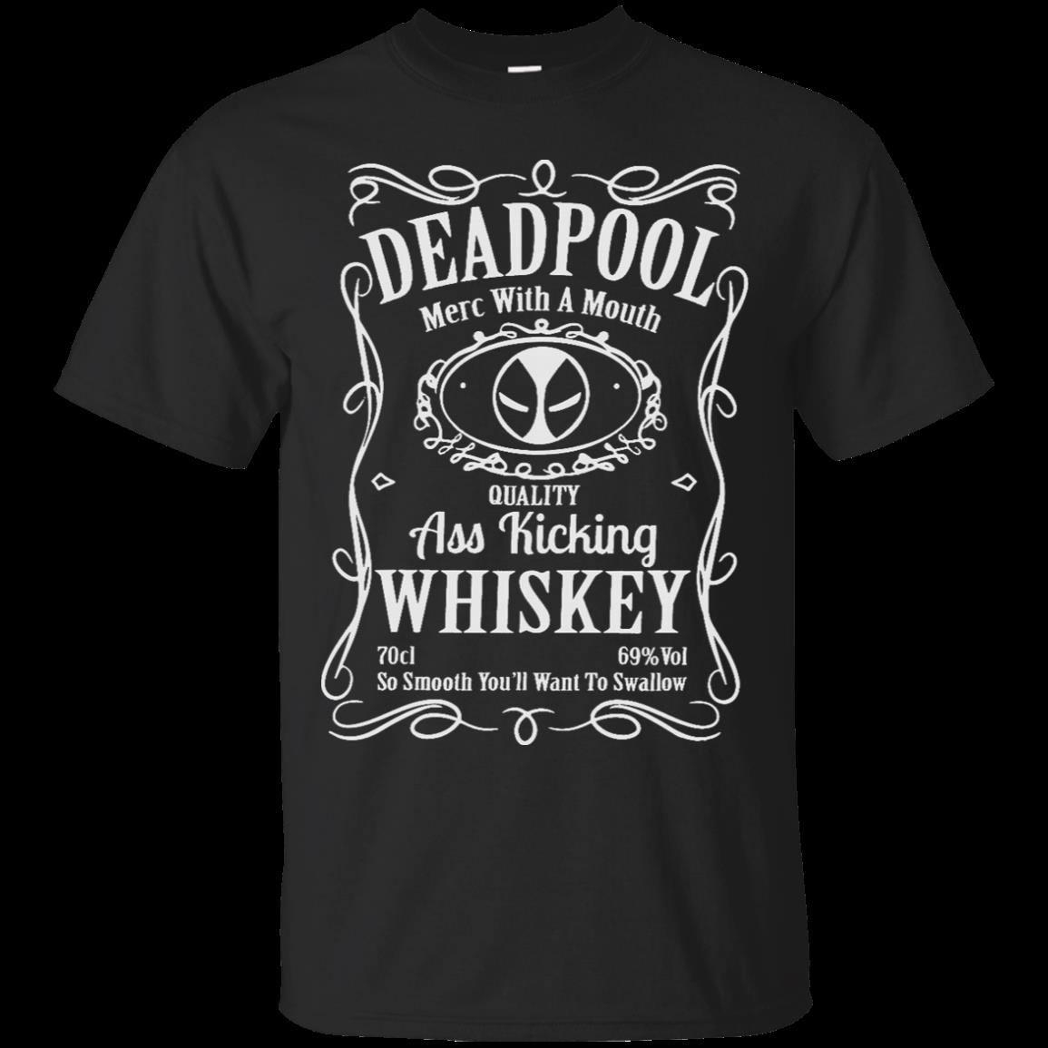 Merc With A Mouth Quality Ass Kicking Whiskey Deadpool T Shirt Hoodies Sweatshirt