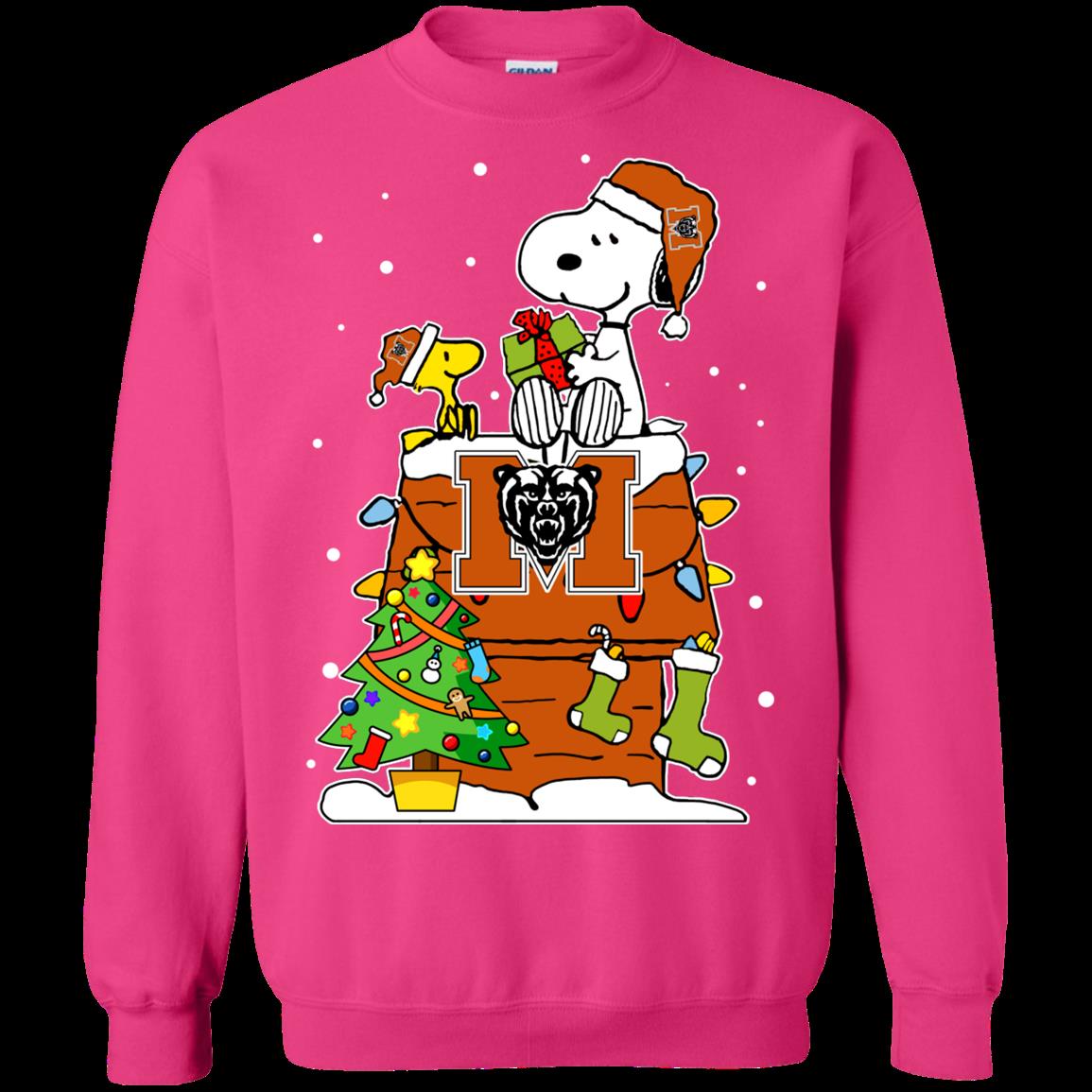 Mercer Bears Ugly Christmas Sweaters Snoopy Hoodies Sweatshirts 3