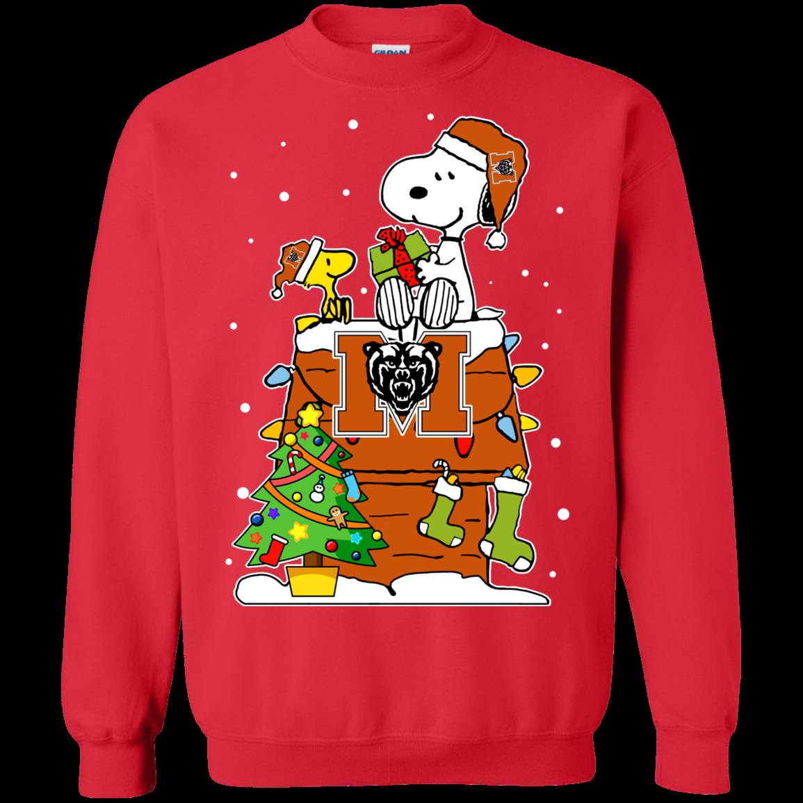 Mercer Bears Ugly Christmas Sweaters Snoopy Hoodies Sweatshirts 4 