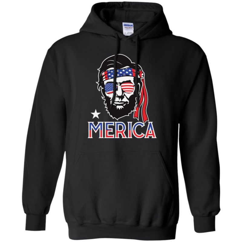 Merica Funny Abe Lincoln 4th Of July Hip American T Shirt Hoodie