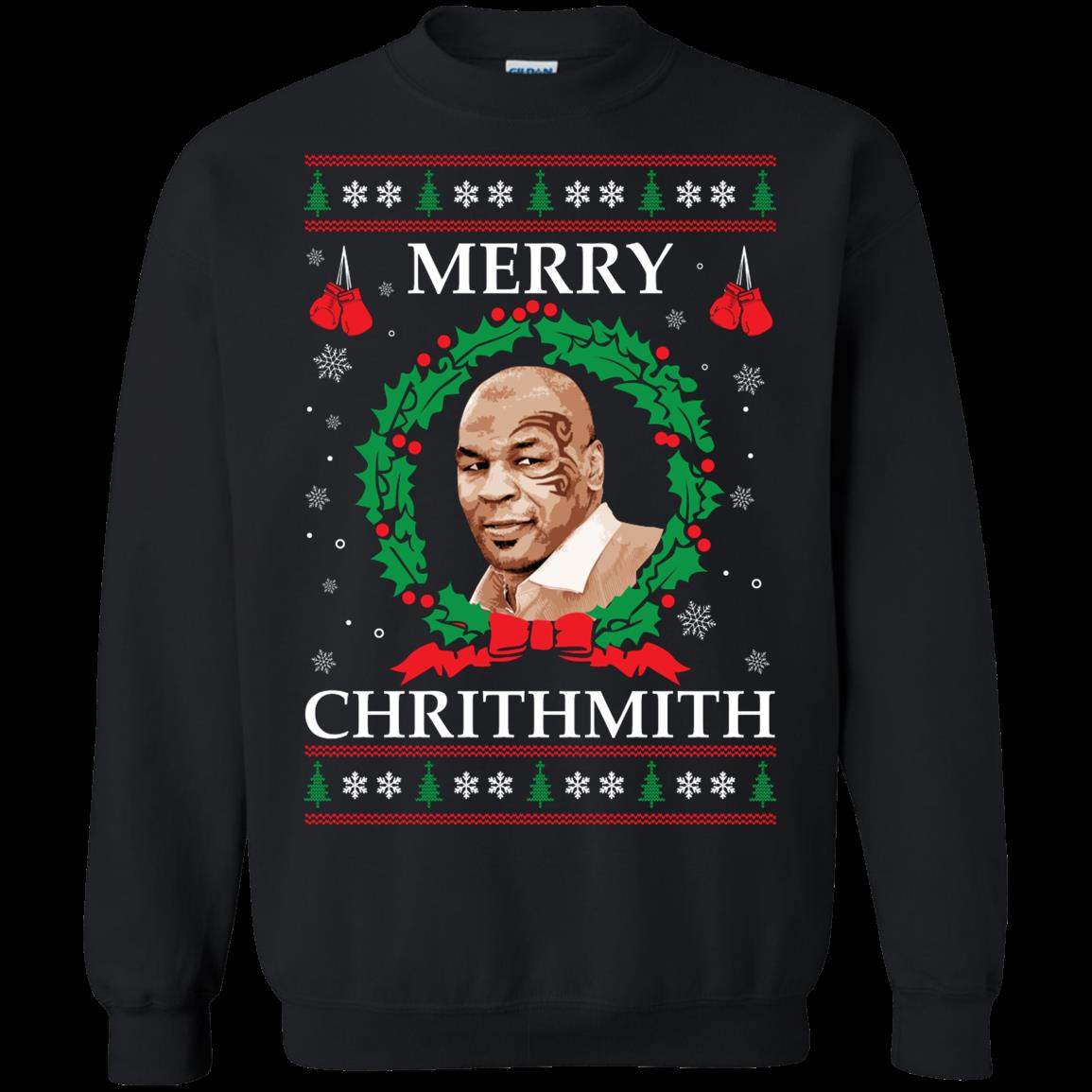 Merry Chrithmith Mike Tyson Ugly Christmas Sweater T Shirt Hoodies Sweatshirt
