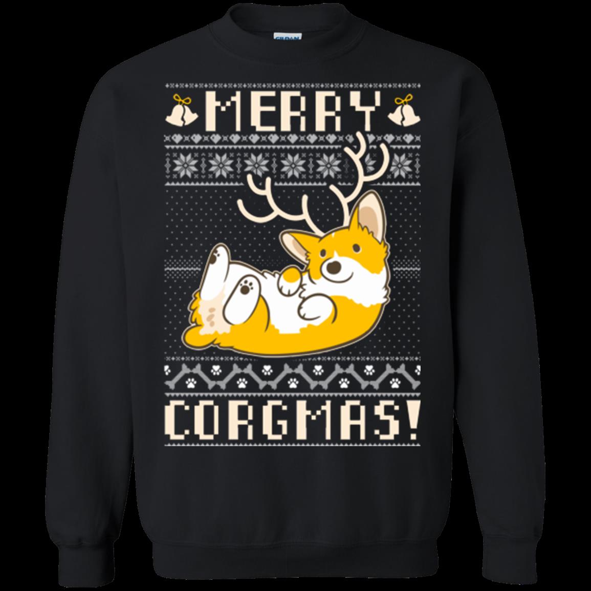Merry Corgmas Ugly Christmas Sweater Shirts T Shirt Hoodies Sweatshirt