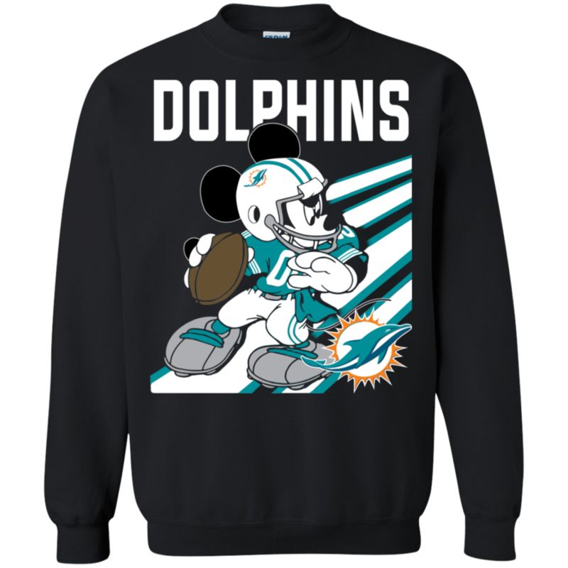 NFL Miami Dolphins Mickey Mouse Disney Football T Shirt Youth Sweatshirt