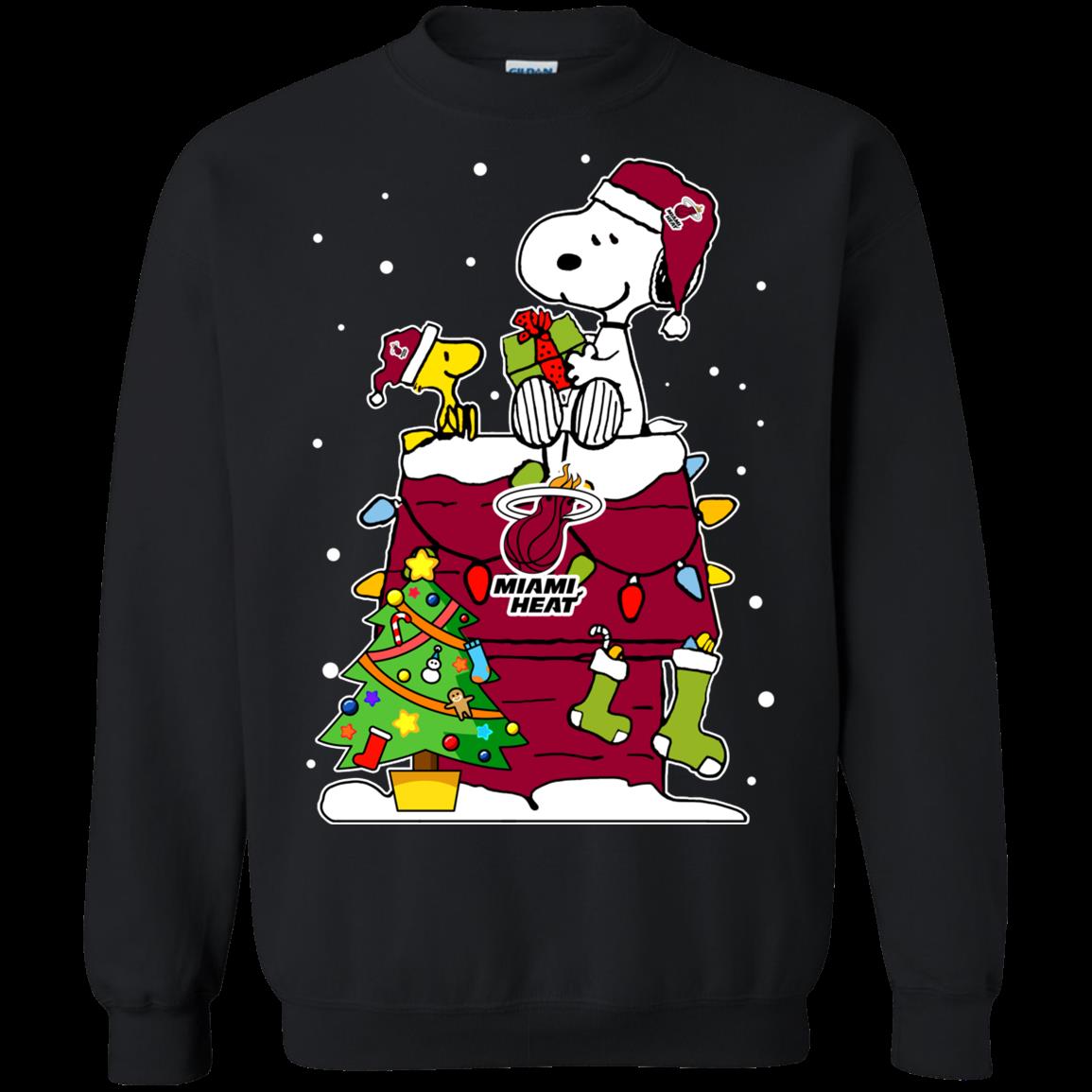 Miami Heat Ugly Christmas Sweaters Snoopy T Shirt Hoodies Sweatshirt
