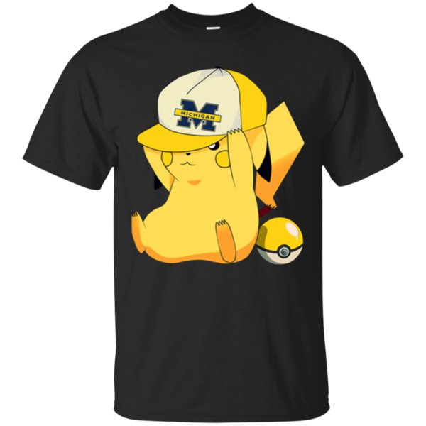 Michigan Wolverines Pikachu Pokemon T Shirt Cotton Shirt