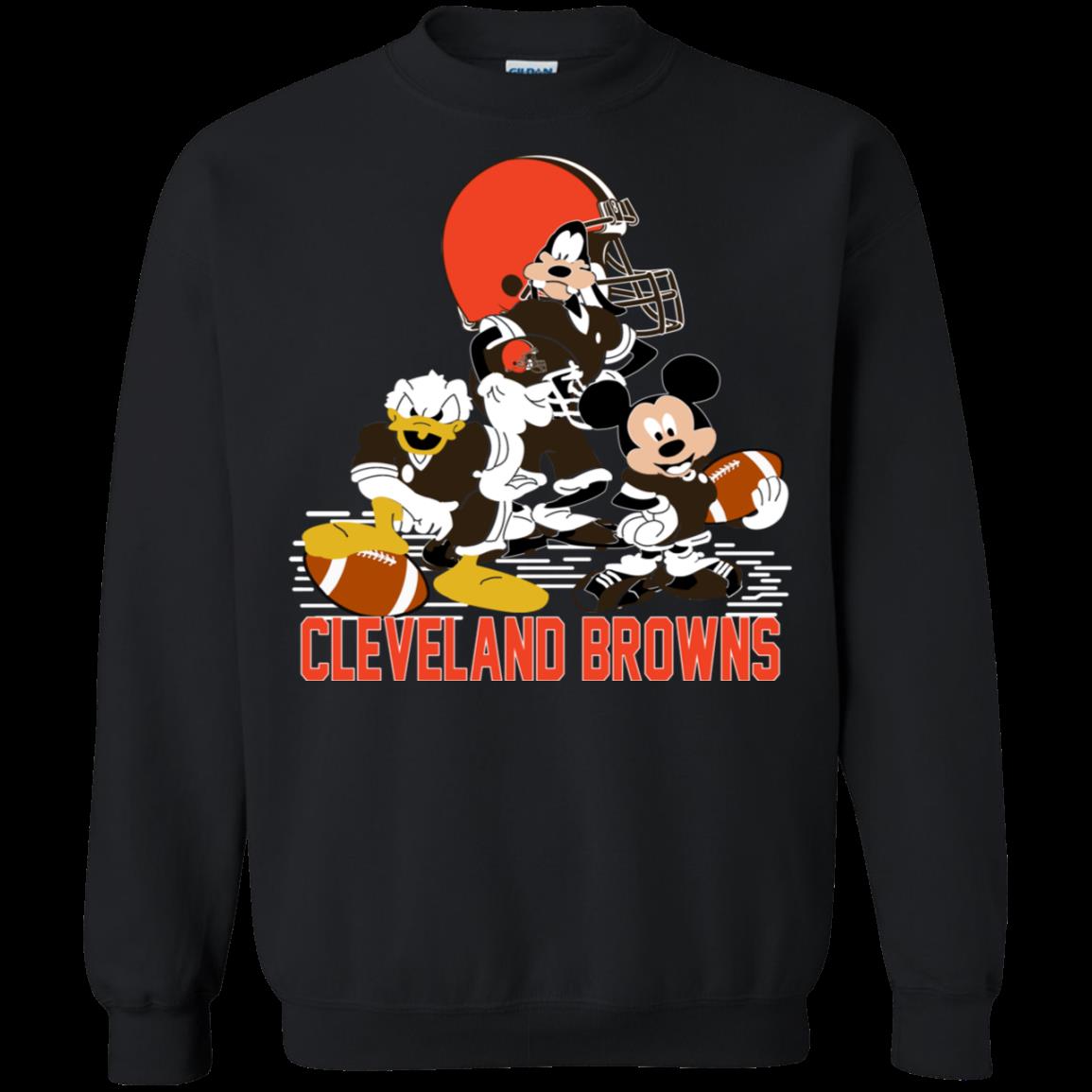 Mickey Donald Goofy Cleveland Browns Shirt Sweatshirt funny shirts