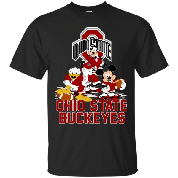 Mickey Donald Goofy Ohio State Buckeyes Shirt Cotton Shirt