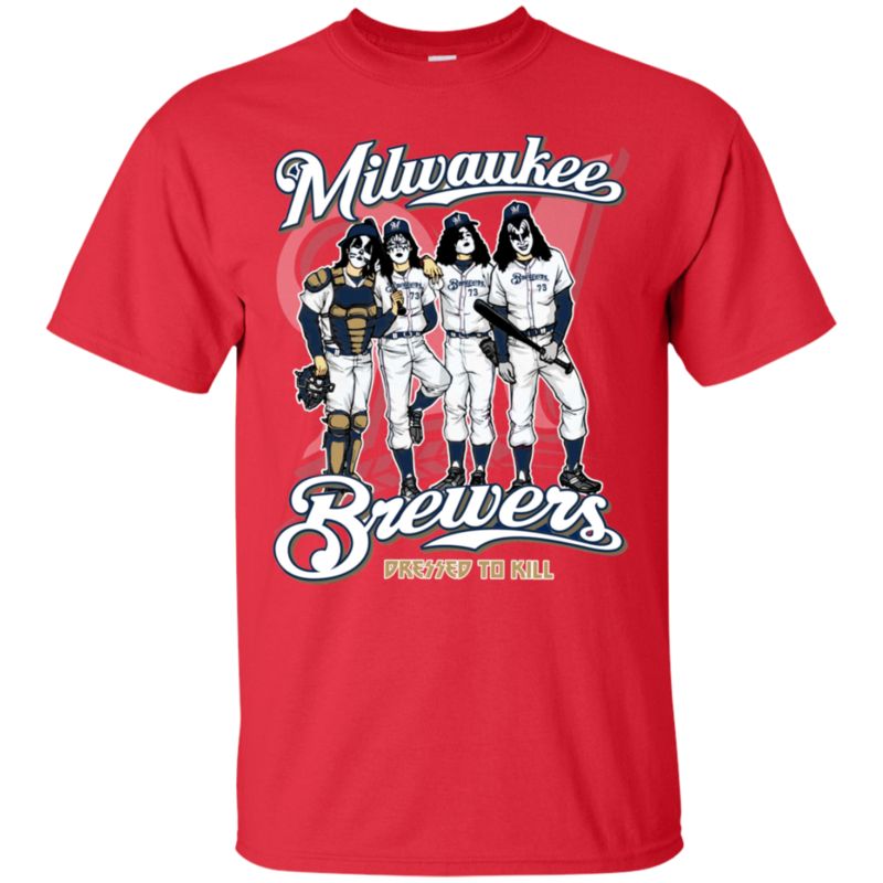 Milwaukee Brewers Kiss Shirts Dressed To Kill funny shirts, gift