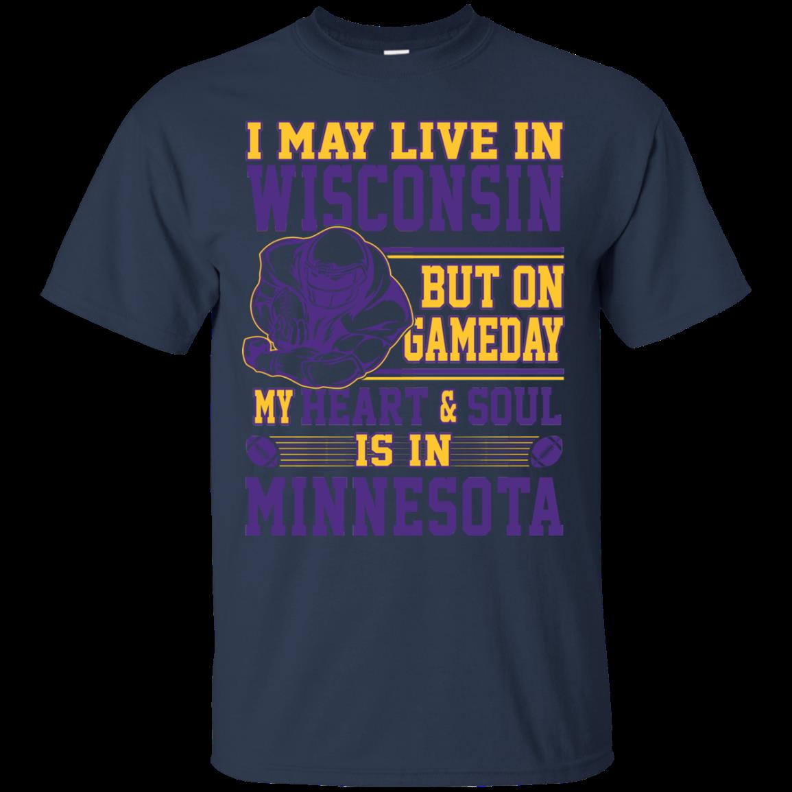 Mfamilygift Minnesota Vikings Wisconsin Shirts on Gameday My Heart Is in Minnesota Funny Shirts, Gift Shirts, Tshirt, Hoodie, Sweatshirt , Long Sleeve, Youth, Gra