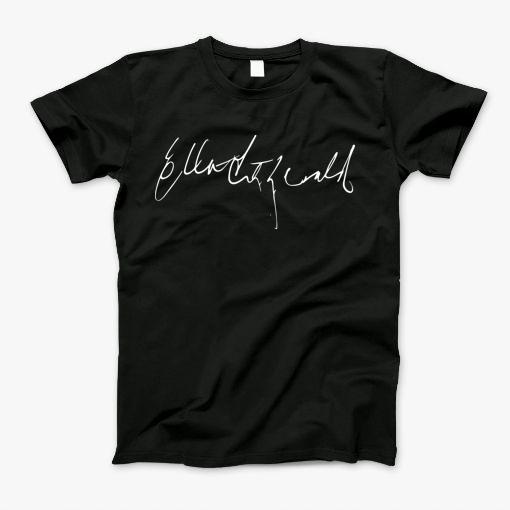 Ella Fitzgeralds Signature White On Black T-Shirt