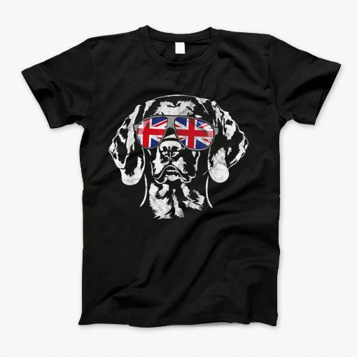 Funny Proud Hungarian Vizsla Tshirt Union Jack Flag Dog T-Shirt