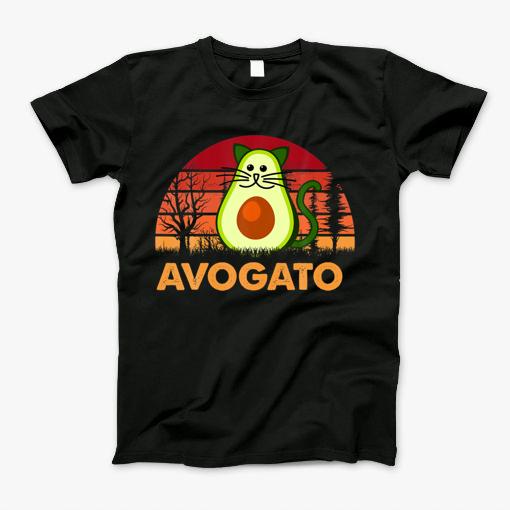 Cat Avocado Vintage Avogato Cat Lover T-Shirt