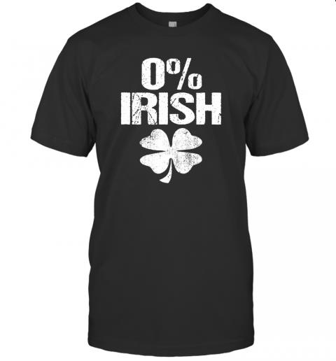 0% Irish Funny St Patrick's Day With Clover