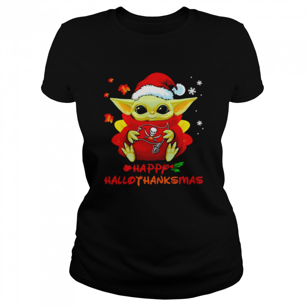 Baby Yoda Buccaneers Happy Hallothanksmas Shirt 1