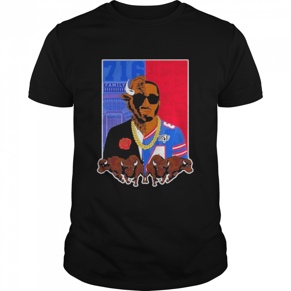 Bills X Benny Collab Split Face Maddy Glab 716 Mafia Buffalo Bills  Buffalobills Shirt - Creamtee