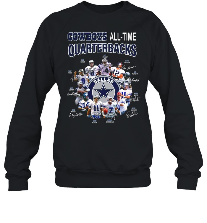 Dallas Cowboys AllTime Quarterbacks Signatures Shirt, Tshirt, Hoodie