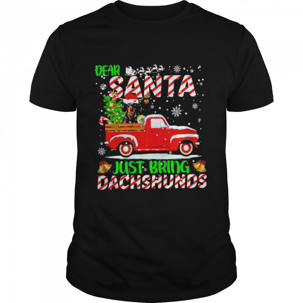 Dear Santa Just Bring Dachshunds Merry Christmas Shirt