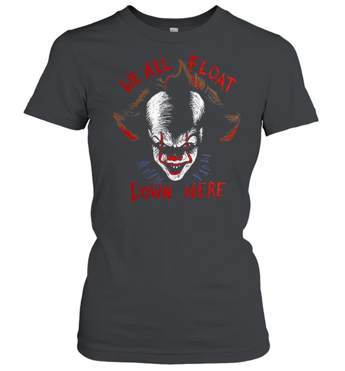 It Pennywise We All Float Down Here Halloween Clown T-Shirt 1